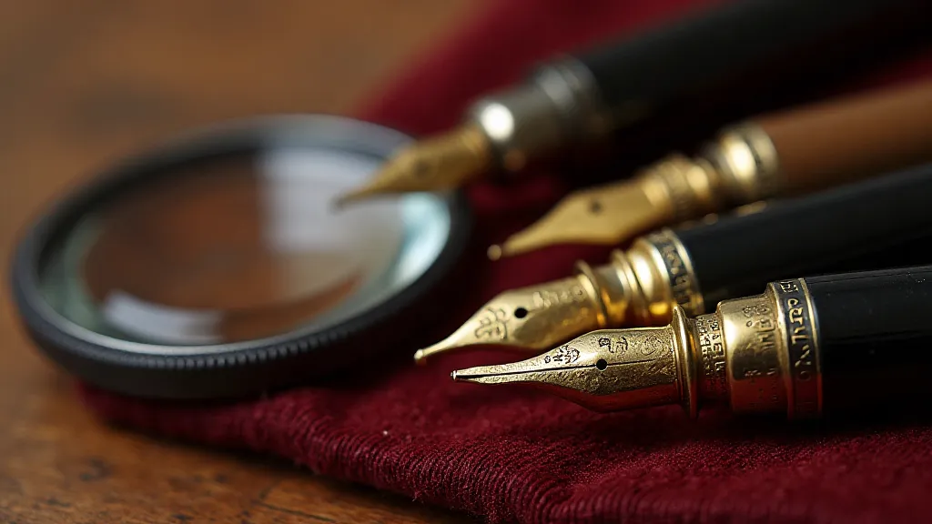 Collection of antique fountain pen nibs
