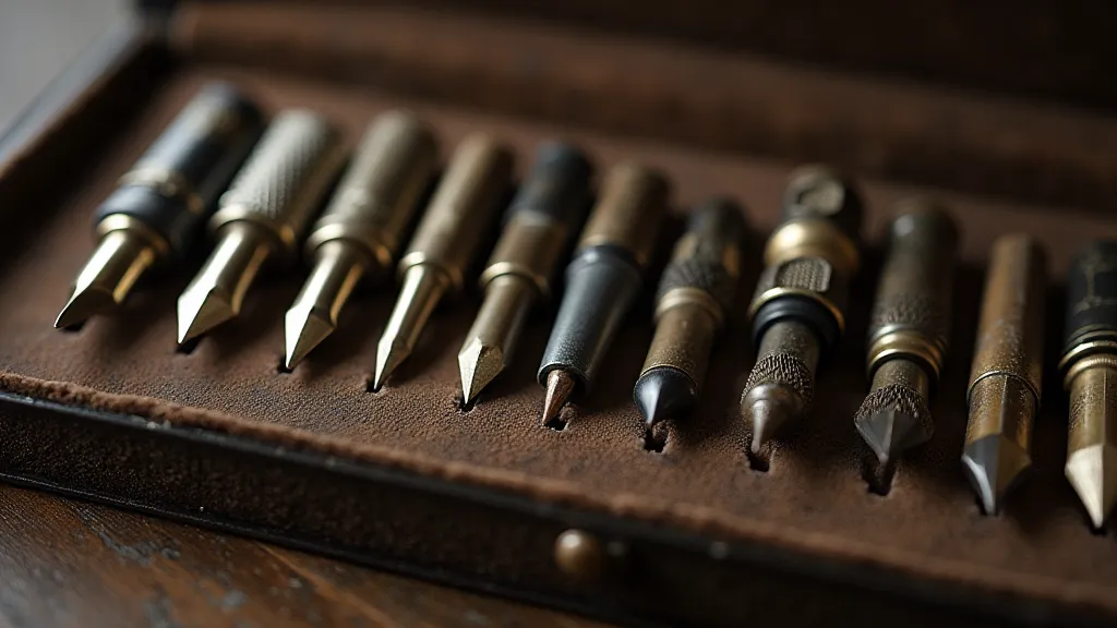 Collection of vintage fountain pen nibs