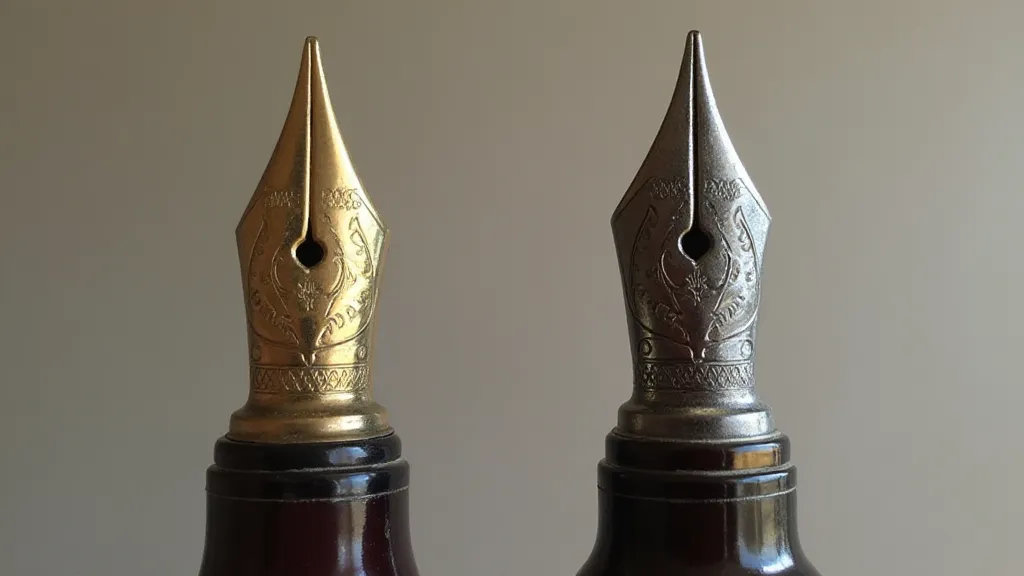 Comparison of German and American nib designs
