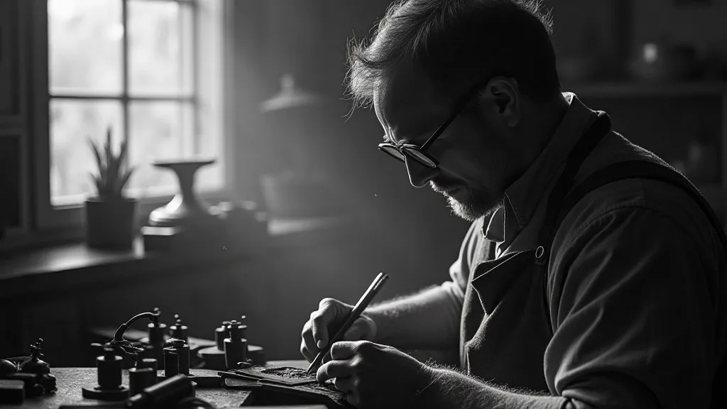 Victorian nib craftsman at work