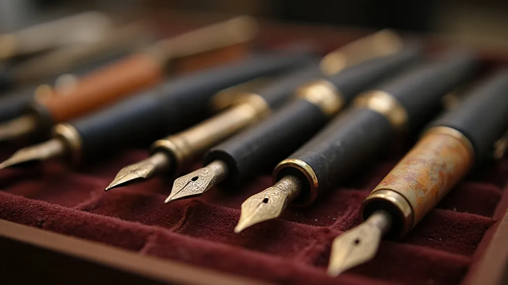 Collection of vintage fountain pen nibs