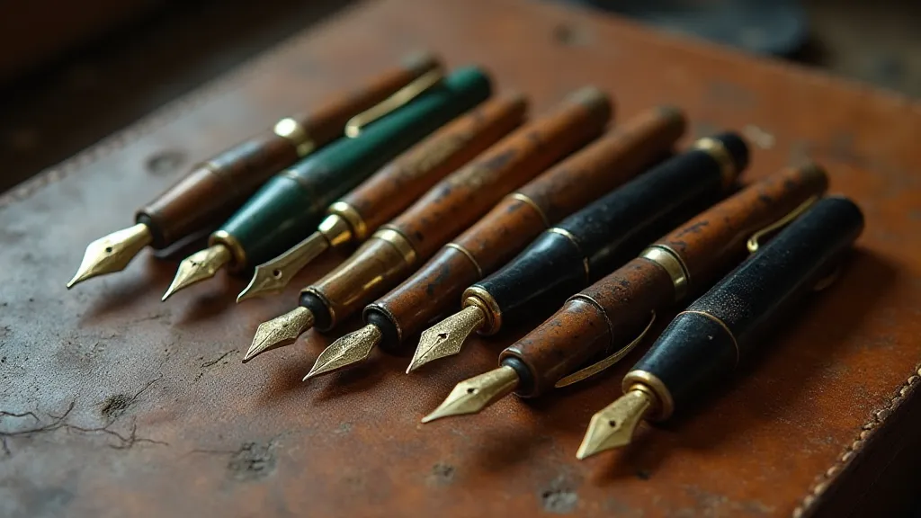 Collection of vintage fountain pen nibs