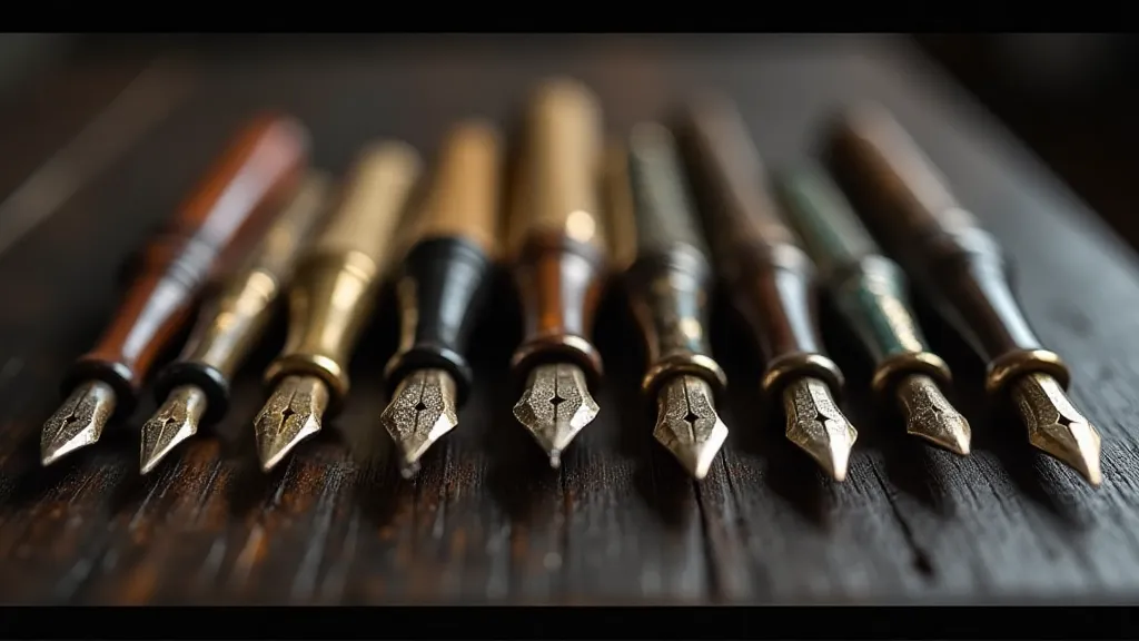 Collection of vintage fountain pen nibs