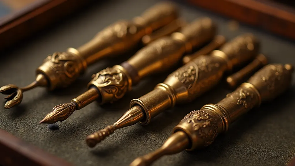 Vintage fountain pen nibs collection