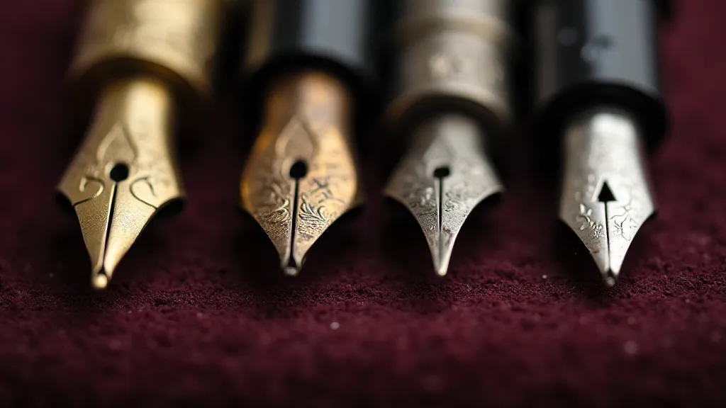 Collection of vintage fountain pen nibs