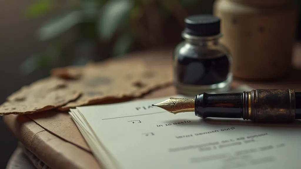 Vintage writing still life